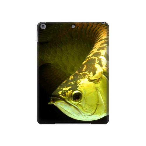 S1021 Or Arowana poissons Etui Coque Housse pour iPad 10.2 (2021,2020,2019), iPad 9 8 7