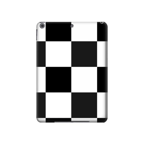 S2492 Noir et blanc Damier Etui Coque Housse pour iPad 10.2 (2021,2020,2019), iPad 9 8 7