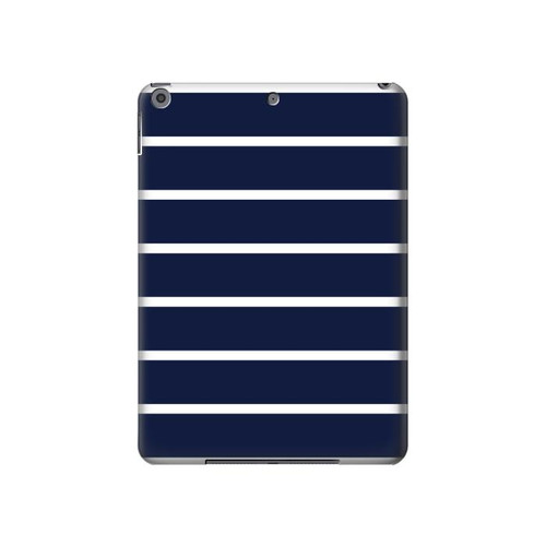 S2767 Marine rayé blanc Etui Coque Housse pour iPad 10.2 (2021,2020,2019), iPad 9 8 7