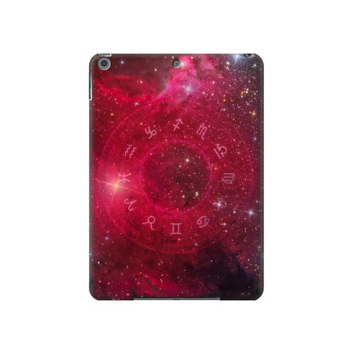 S3368 Zodiaque Rouge Galaxie Etui Coque Housse pour iPad 10.2 (2021,2020,2019), iPad 9 8 7