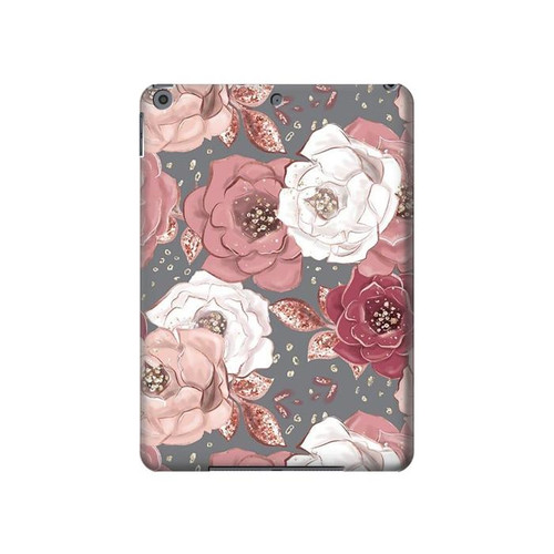 S3716 Motif floral rose Etui Coque Housse pour iPad 10.2 (2021,2020,2019), iPad 9 8 7