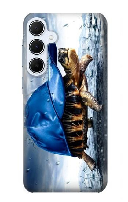 S0084 Tortue sous la pluie Etui Coque Housse pour Samsung Galaxy A55 5G
