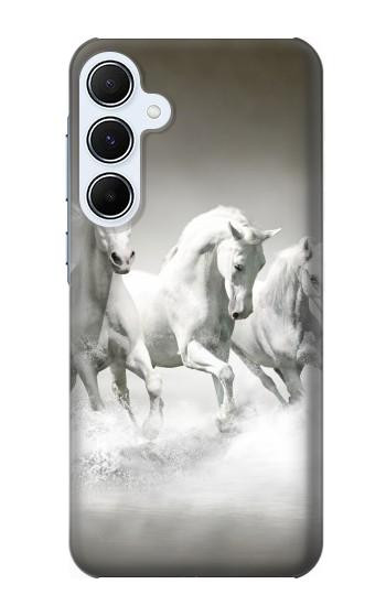 S0933 Cheval Blanc Etui Coque Housse pour Samsung Galaxy A55 5G