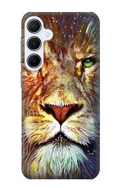 S1354 Lion Etui Coque Housse pour Samsung Galaxy A55 5G