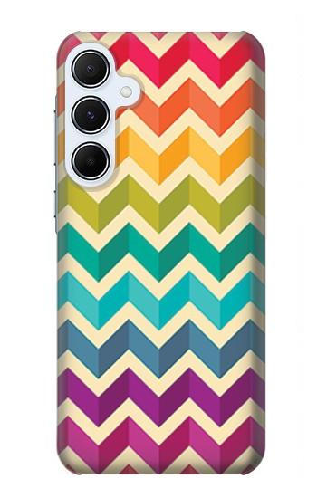 S2362 Arc en ciel coloré Shavron Zig zag Etui Coque Housse pour Samsung Galaxy A55 5G