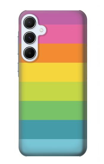 S2363 Arc en ciel Motif Etui Coque Housse pour Samsung Galaxy A55 5G