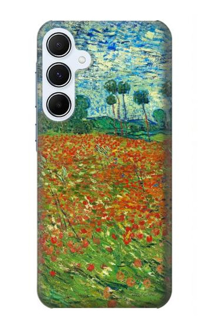 S2681 Champ de coquelicots Vincent Van Gogh Etui Coque Housse pour Samsung Galaxy A55 5G