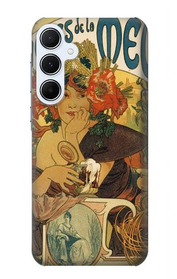 S2740 Alphonse Mucha De La Muse Bieres Etui Coque Housse pour Samsung Galaxy A55 5G