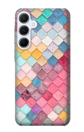 S2947 Bonbons Minimal Couleurs pastel Etui Coque Housse pour Samsung Galaxy A55 5G