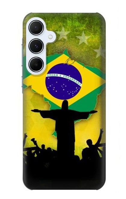 S2981 Brésil Football Football Etui Coque Housse pour Samsung Galaxy A55 5G