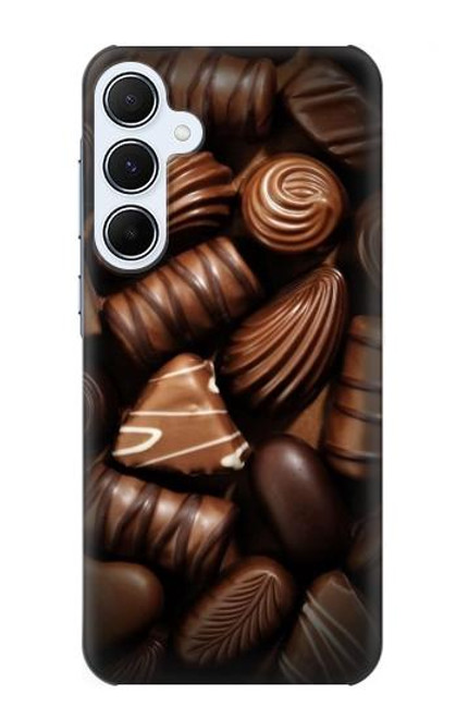 S3840 Amateurs de chocolat au lait au chocolat noir Etui Coque Housse pour Samsung Galaxy A55 5G