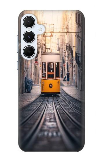 S3867 Tramways à Lisbonne Etui Coque Housse pour Samsung Galaxy A55 5G