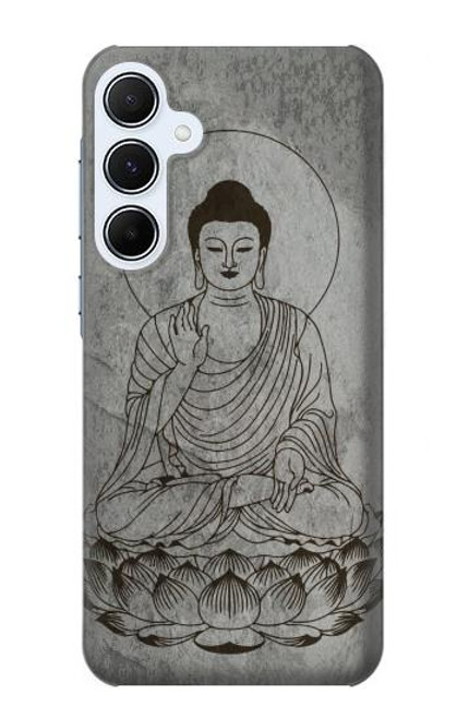 S3873 Dessin au trait Bouddha Etui Coque Housse pour Samsung Galaxy A55 5G