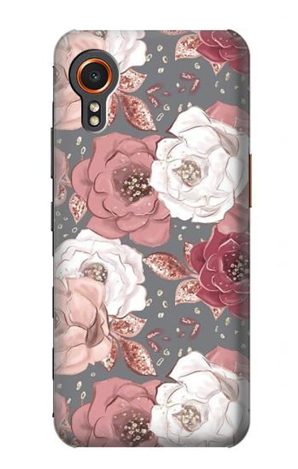 S3716 Motif floral rose Etui Coque Housse pour Samsung Galaxy Xcover7