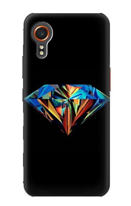 S3842 Diamant coloré abstrait Etui Coque Housse pour Samsung Galaxy Xcover7