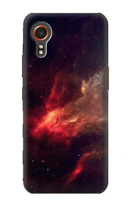 S3897 Espace nébuleuse rouge Etui Coque Housse pour Samsung Galaxy Xcover7