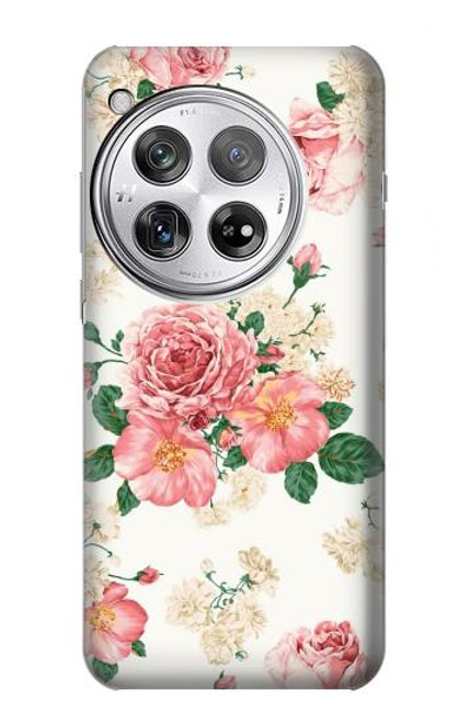 S1859 Motif Rose Etui Coque Housse pour OnePlus 12
