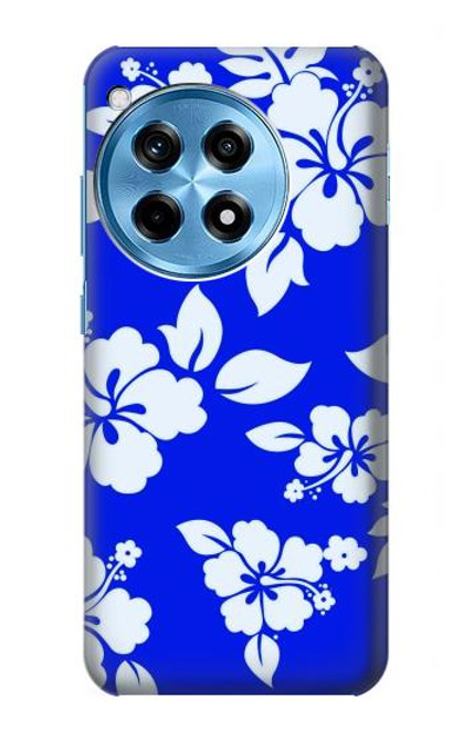 S2244 Motif Hawai Hibiscus Bleu Etui Coque Housse pour OnePlus 12R