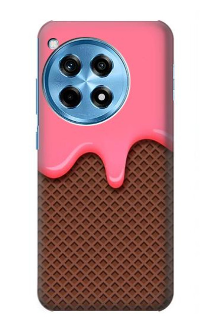 S3754 Cornet de crème glacée à la fraise Etui Coque Housse pour OnePlus 12R