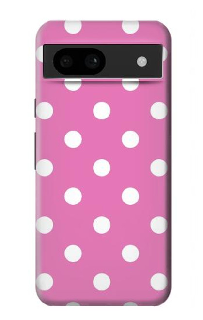 S2358 Rose à pois Etui Coque Housse pour Google Pixel 8a