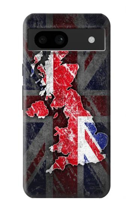 S2936 Royaume-Uni Drapeau britannique Carte Etui Coque Housse pour Google Pixel 8a