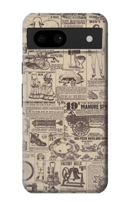 S3819 Papier Vintage rétro Etui Coque Housse pour Google Pixel 8a
