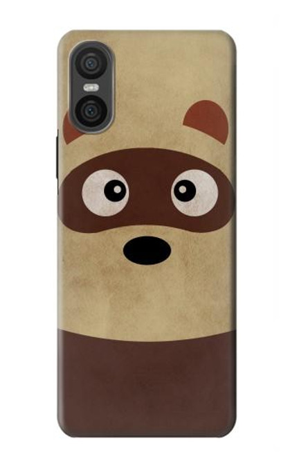 S2825 Mignon raton laveur animé Dessin Etui Coque Housse pour Sony Xperia 10 VI