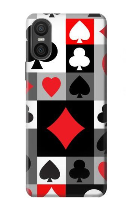 S3463 Costume Poker Carte Etui Coque Housse pour Sony Xperia 10 VI
