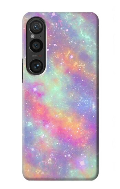 S3706 Arc-en-ciel pastel Galaxy Pink Sky Etui Coque Housse pour Sony Xperia 1 VI