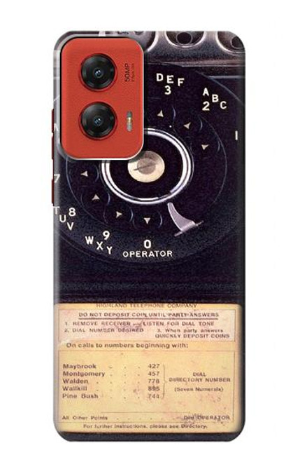 S0086 Vintage téléphone Etui Coque Housse pour Motorola Moto G Stylus 5G (2024)