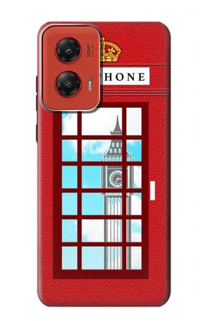 S2059 Angleterre britannique Cabine téléphonique Minimaliste Etui Coque Housse pour Motorola Moto G Stylus 5G (2024)
