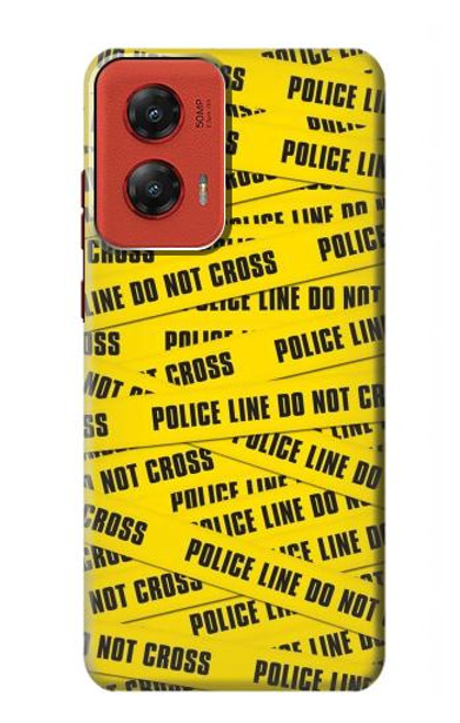 S2088 Banderole de la police ne pas dépasser Etui Coque Housse pour Motorola Moto G Stylus 5G (2024)