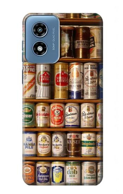 S0983 Collection de Canettes de bière Etui Coque Housse pour Motorola Moto G Play 4G (2024)
