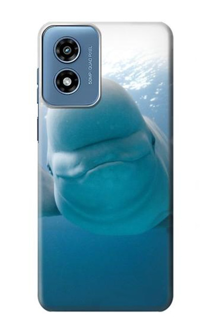 S1801 Béluga Sourire baleine Etui Coque Housse pour Motorola Moto G Play 4G (2024)