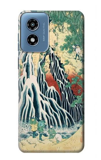 S2491 Hokusai Kirifuri Cascade à Kurokami Etui Coque Housse pour Motorola Moto G Play 4G (2024)