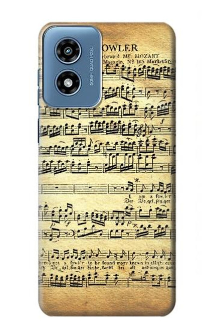 S2667 Fowler Mozart Partitions Etui Coque Housse pour Motorola Moto G Play 4G (2024)