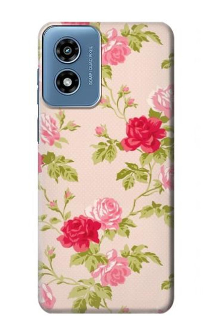 S3037 Jolie Flora Rose Cottage Etui Coque Housse pour Motorola Moto G Play 4G (2024)