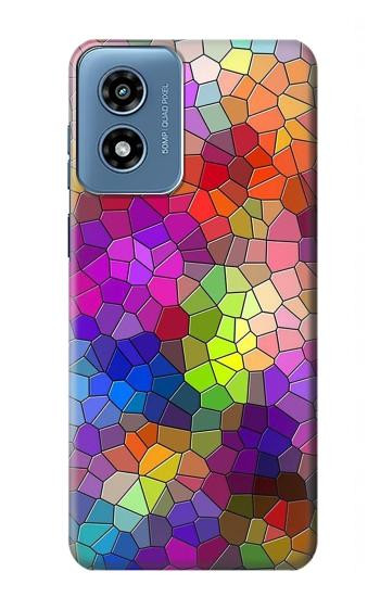 S3677 Mosaïques de briques colorées Etui Coque Housse pour Motorola Moto G Play 4G (2024)