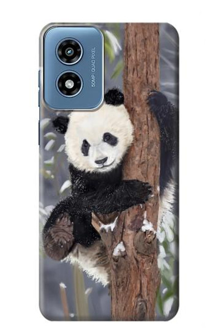 S3793 Peinture de neige mignon bébé panda Etui Coque Housse pour Motorola Moto G Play 4G (2024)