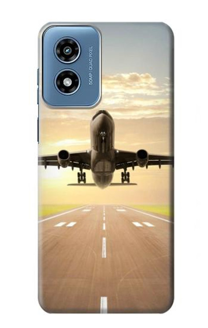 S3837 Avion Décollage Sunrise Etui Coque Housse pour Motorola Moto G Play 4G (2024)