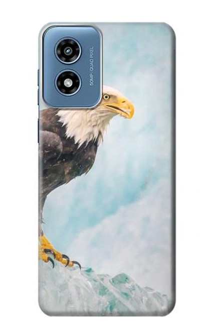 S3843 Pygargue à tête blanche sur glace Etui Coque Housse pour Motorola Moto G Play 4G (2024)