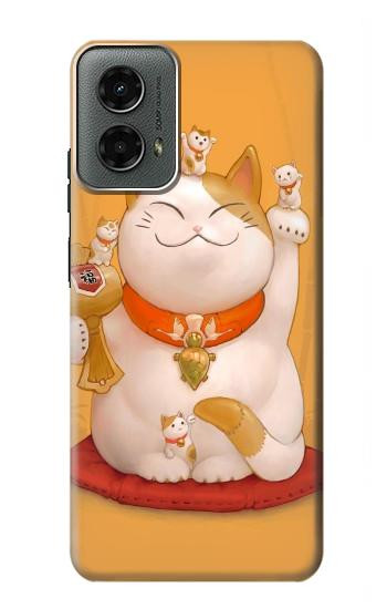 S1217 Maneki Neko Lucky Cat Etui Coque Housse pour Motorola Moto G 5G (2024)