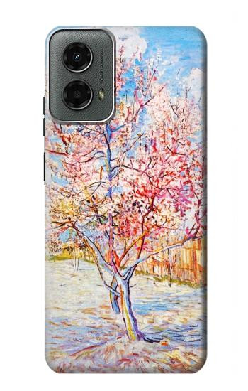 S2450 Van Gogh Fleur de Pêcher Etui Coque Housse pour Motorola Moto G 5G (2024)