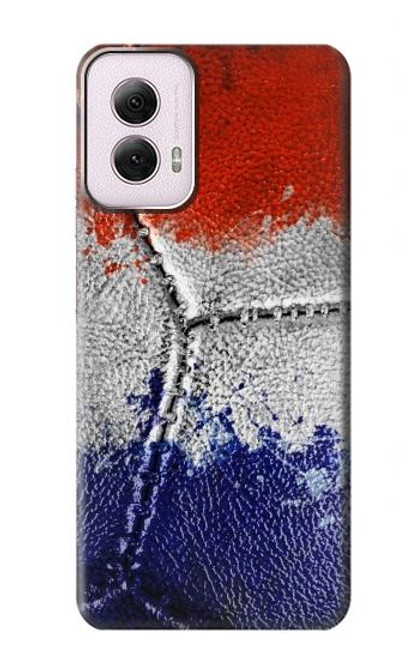 S3304 France Drapeau graphique Football Millésime Etui Coque Housse pour Motorola Moto G Power 5G (2024)
