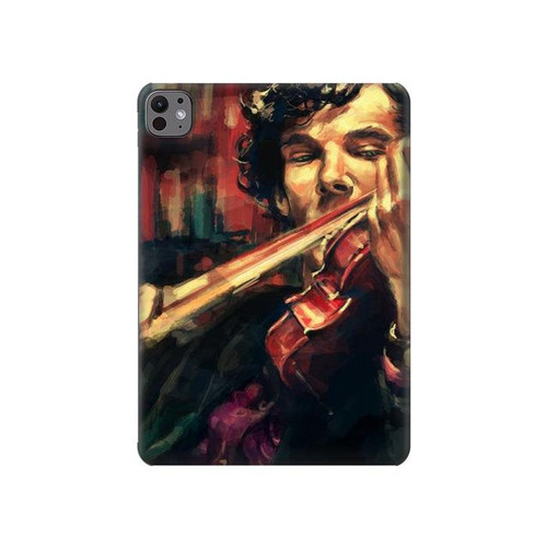 S0723 Peinture Art violon Etui Coque Housse pour iPad Pro 11 (2024,2025)