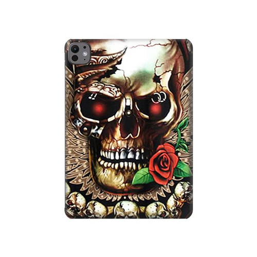 S0753 crâne Wing Etui Coque Housse pour iPad Pro 11 (2024,2025)