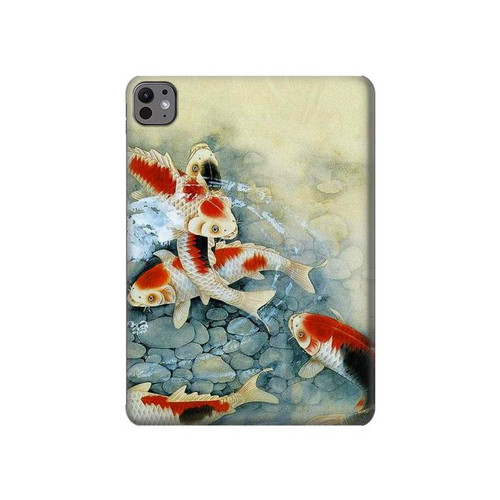 S1654 Carpe Koï poisson Peinture Art Etui Coque Housse pour iPad Pro 11 (2024,2025)