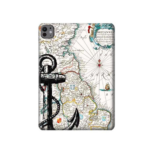 S1962 Graphique nautique Etui Coque Housse pour iPad Pro 11 (2024,2025)