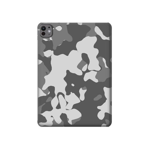 S2186 Gris Camo Camouflage Imprimé graphique Etui Coque Housse pour iPad Pro 11 (2024,2025)
