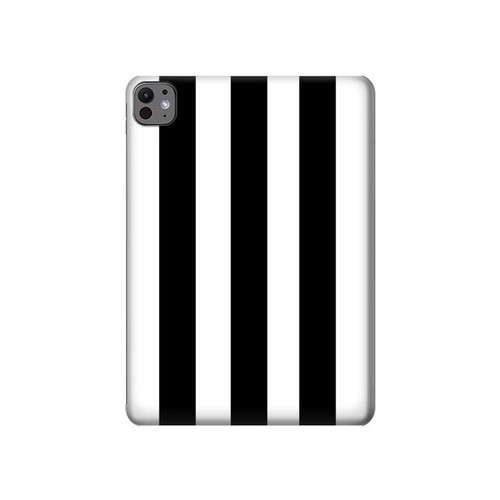 S2297 Noir et blanc rayures verticales Etui Coque Housse pour iPad Pro 11 (2024,2025)